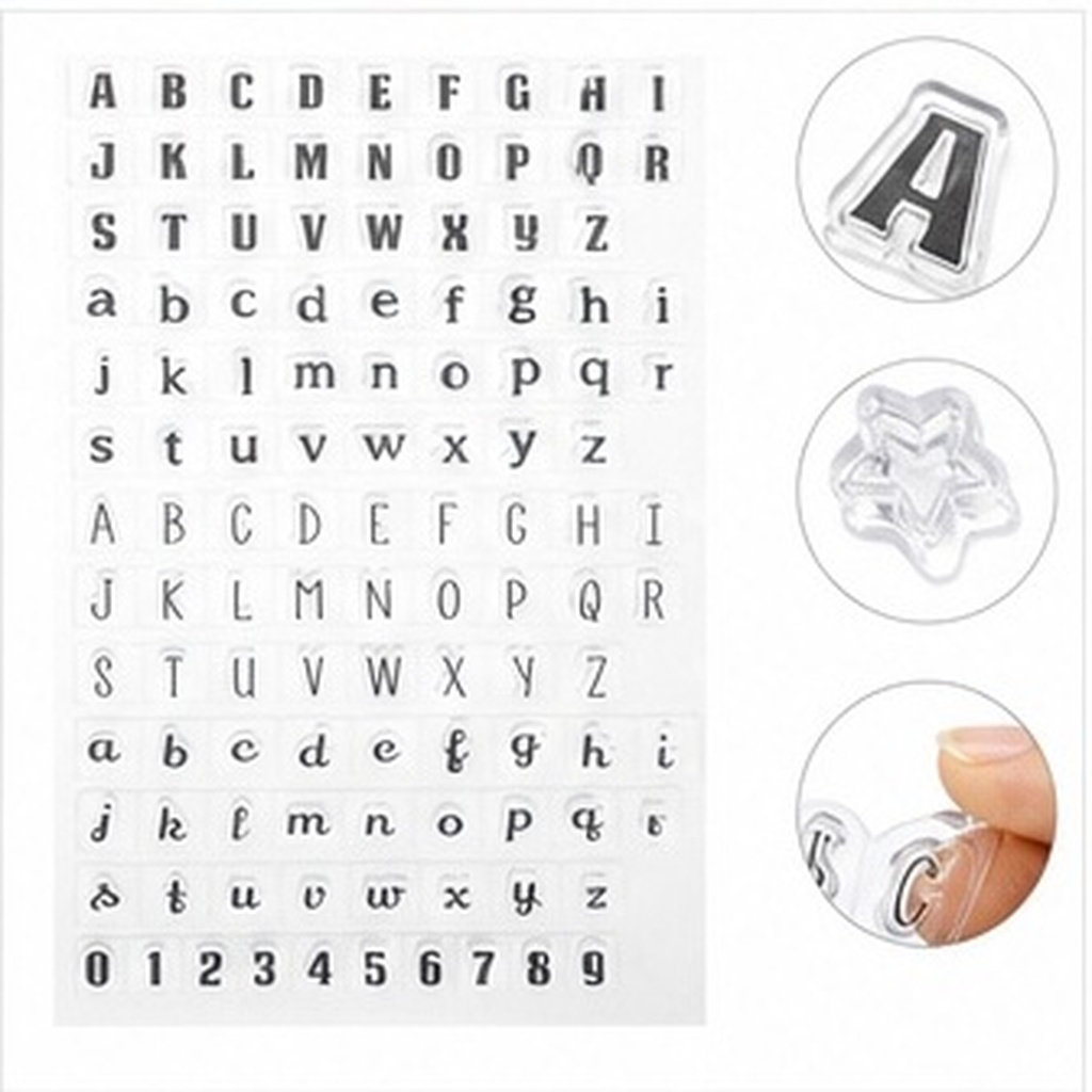 Clear Silicone Stamps For Card Making - Conjunto de 4 carimbos transparentes de