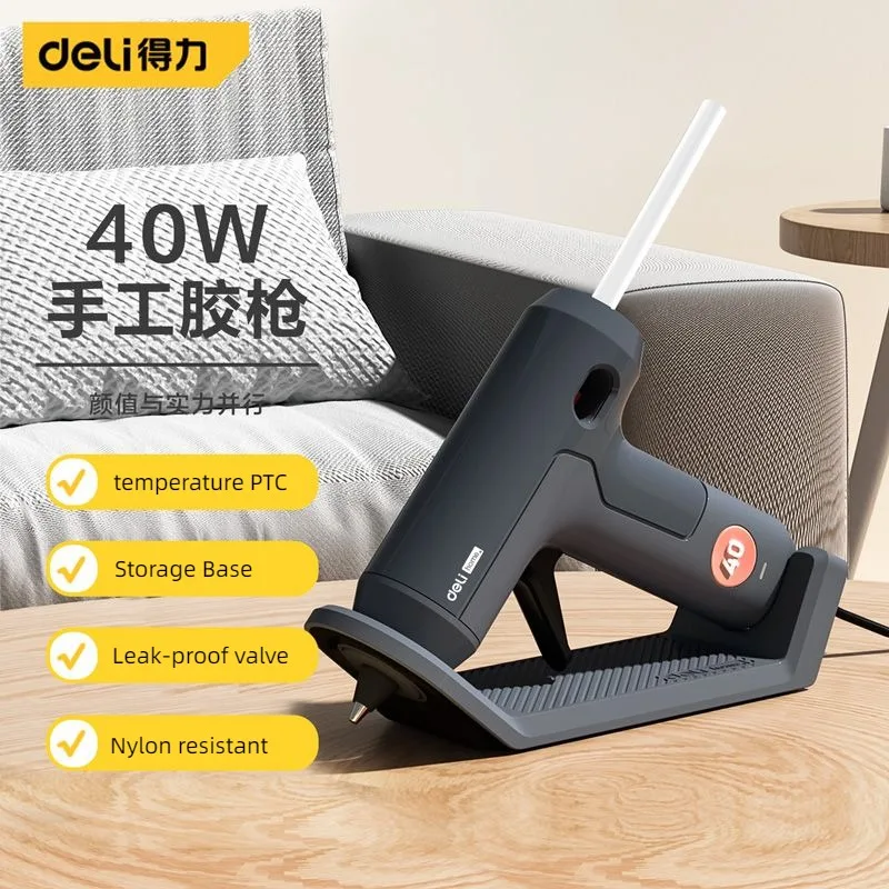 Hot Melt Glue Gun Cordless - Deli 40w pistola de cola quente