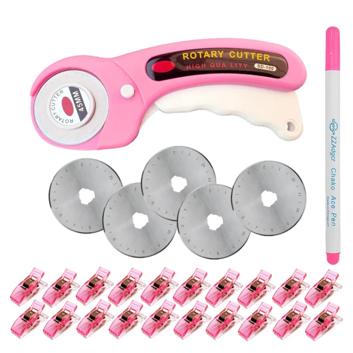 Cortador Rotativo de 45mm Rosa - Rotary Cutter For Fabric 45Mm avaliação e preço