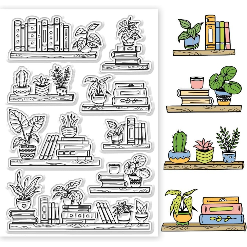 Estampos claros de estante em  - Clear Silicone Stamps For Card Making avaliação e preço