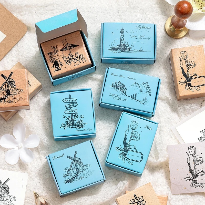 Carimbos de borracha de madeir - Scrapbooking avaliação e preço