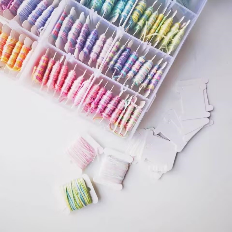 1 conjunto de bobinas para fio - Cotton Embroidery Thread Skeins avaliação e preço