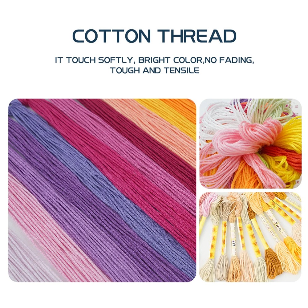 Kit de Bordado Pré-Impresso, T - Cotton Embroidery Thread Skeins avaliação e preço