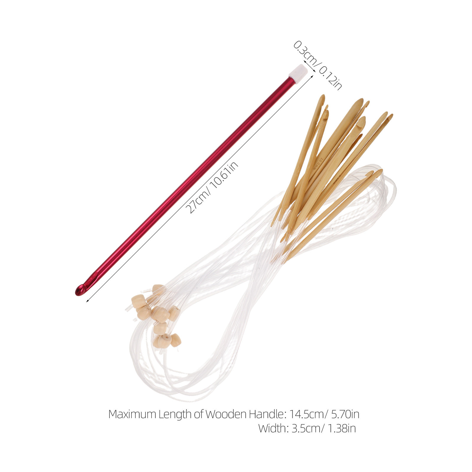 1 conjunto de agulhas de croch - Wooden Crochet Hooks Ergonomic Handle avaliação e preço