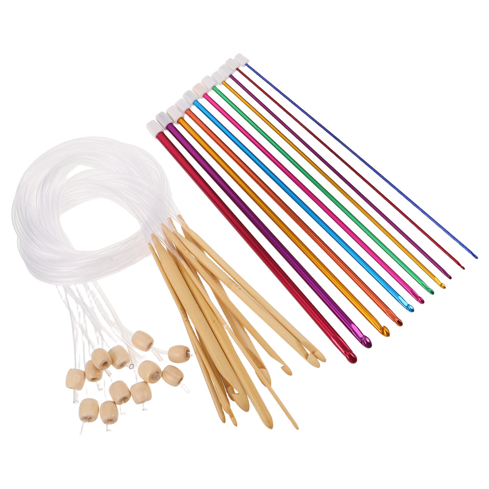 1 conjunto de agulhas de croch - Wooden Crochet Hooks Ergonomic Handle avaliação e preço