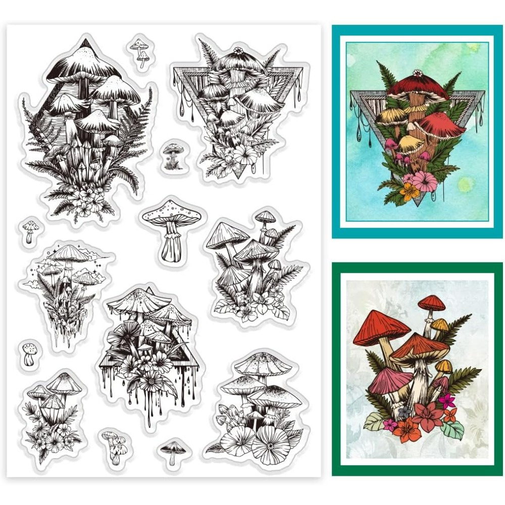 Carimbo transparente de cogume - Clear Silicone Stamps For Card Making avaliação e preço