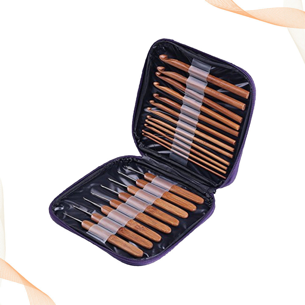 1 conjunto de agulhas de croch - Wooden Crochet Hooks Ergonomic Handle avaliação e preço
