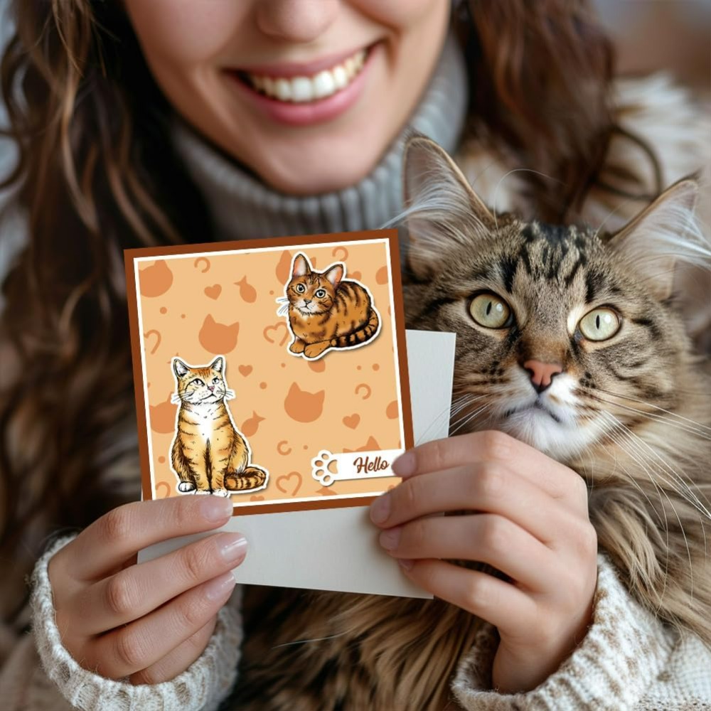 Gato claro selos realista gato - Clear Silicone Stamps For Card Making avaliação e preço